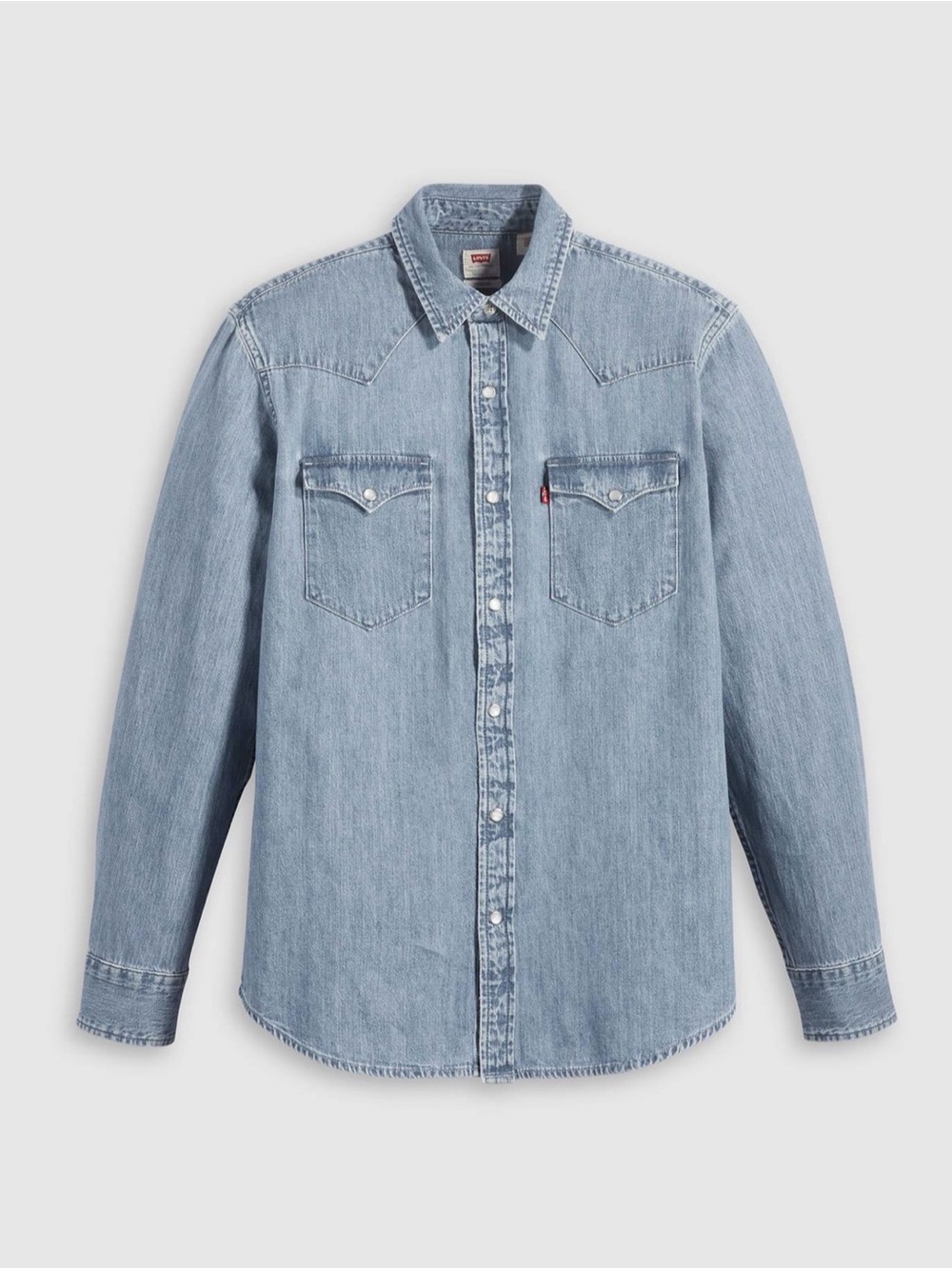 LEVI’S Classic Western Standard Fit Shirt- Large- Franklin Stonewash - Light Was